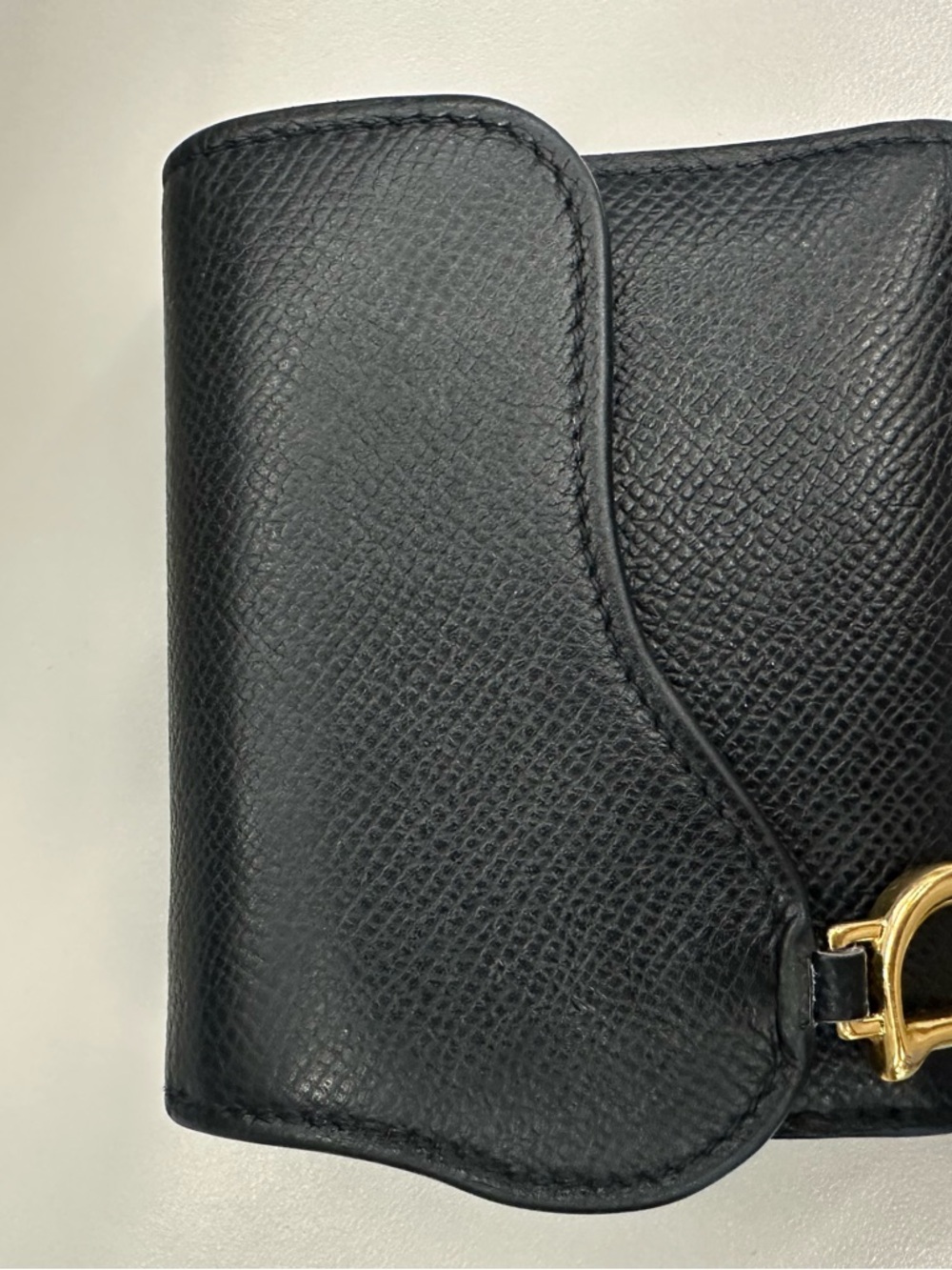 Dior Saddle Lotus Wallet Black Grained Calfskin - Picture 3 of 8